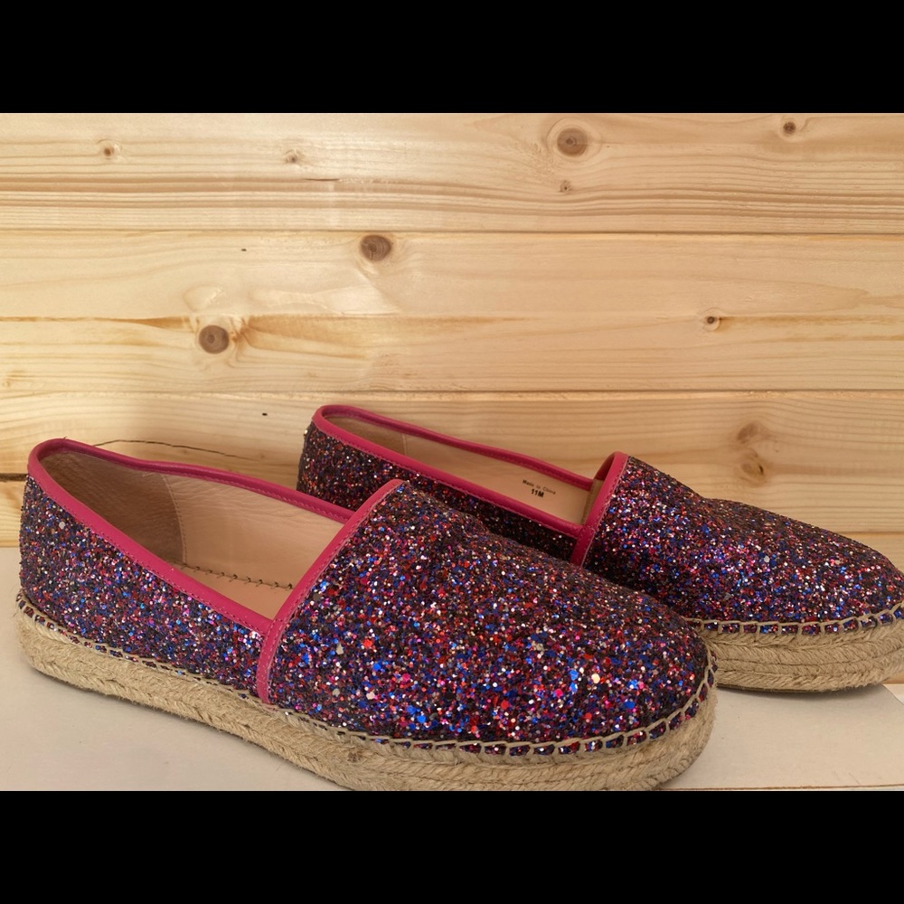 Kate Spade Glitter Espadrilles 11M